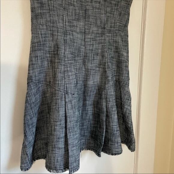 Rebecca Taylor Sleeveless Fit and Flare Grey Dress, raw hems - Picture 5 of 6